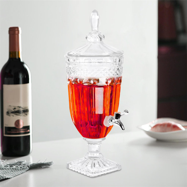 House of Hampton® 0.8 Gallon Glass Beverage Dispenser With Lid And